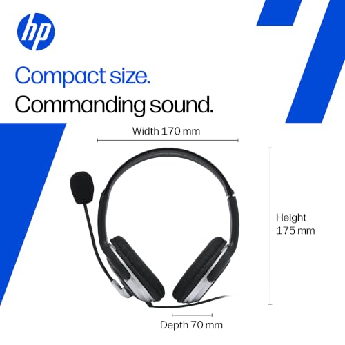 HP Wired On Ear Headphones with Mic B4B09PA - Image 6