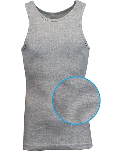 Galaxy by Harvic Single and 3-Pack Mens Heavy-Weight Ribbed Tank Tops2