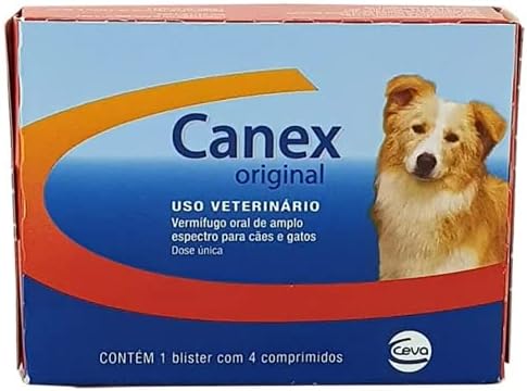 Ceva - Canex Original Vermífugo para Cães e Gatos - 4 Comprimidos...