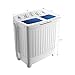 Giantex Portable Washing Machine, 20lbs Capacity, Twin Tub 2lbs Washer & 8lbs Spinner Combo, Compact for Apartment RV Dorms, Blue & White, GT24267-PE