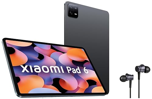 Image of Xiaomi Pad 6| Qualcomm Snapdragon 870| 144Hz Refresh Rate| 6GB, 128GB| 2.8K+ Display (11-inch /27.81cm)|Gray Wired in-Ear Earphones with Mic, Ultra Deep Bass & Metal Sound Chamber (Black)
