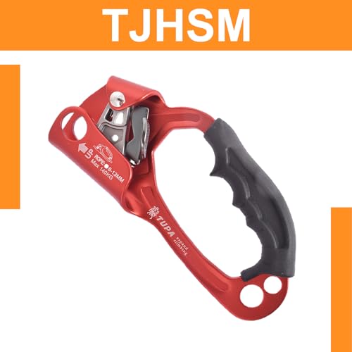 TJHSM Hand Ascender Climbing Equipment Climber (Right Hand+Red) High Strength Aluminum Alloy Climbing Ascender for Rock Climbing Tree Arborist Mountaineering