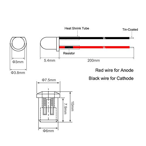 Kit de luces LED azul hielo pre-cableadas de 12V para maquetas y paneles 3