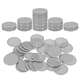 QUARKZMAN 100 Stück 1.2 Zoll Plastik Poker Chips Mini Bingo Chips Lernzähler Zählmarken Undurchsichtige Spielmarken Für Spiel Mathezählen Grau
