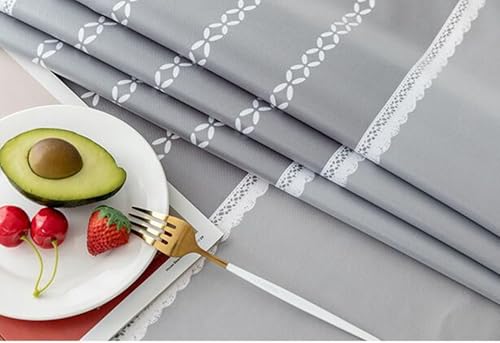 Nappe carrée de table grise 140x140 en textile durable - 3