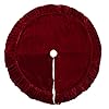 Vickerman 84 Plush Red Velvet Christmas Tree Skirt Elegant Christmas Tree Skirt Large Red Christmas Tree Skirt Velvet Holiday Tree Skirt Reliable and Durable