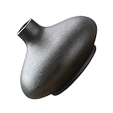 - La couleur noire. NONGFU Wangtao Store 1 PC Rétro Céramique Vase Porneau Zen Type Chinois Décor Vase(Noir Rond) (Color : Black)