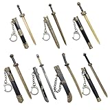 Mini spada di ispirazione antica: ogni spada da 5 pollici presenta dettagli intricati e uno stile antico che aggiunge un tocco di fascino vintage, rendendolo un accessorio decorativo unico o un pezzo da collezione.