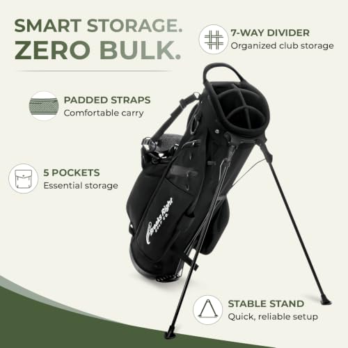 Breaks Right Golf Stand Bag for Men & Women, Lightweight 7-Way Divider by Existing Beauty - Used condition - Image 4