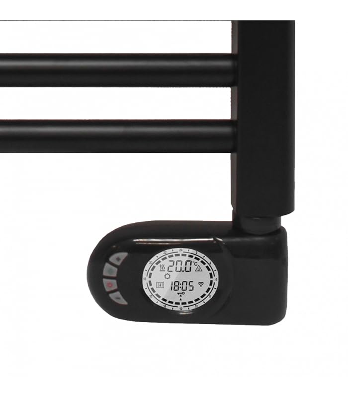 facula - Radiador Toallero Eléctrico Fluido Serie PE Negro de Bajo Consumo 700w