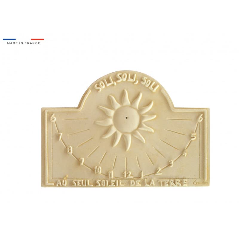 QEM Cadran Solaire Motif Soli Soli Pierre Naturelle vieillie 42cm29cm