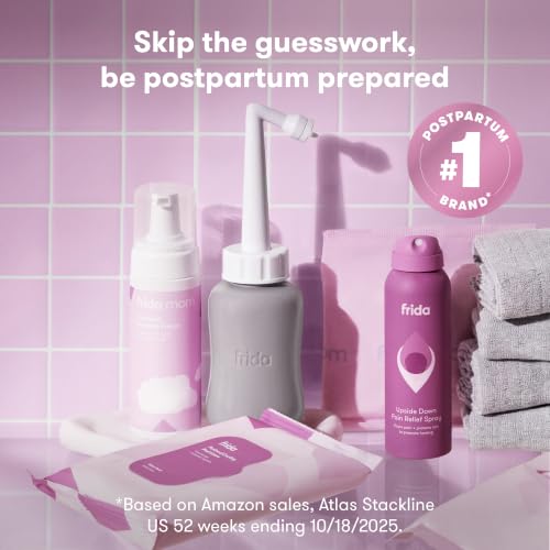 Frida Mom Upside Down Peri Bottle Sprayer for Postpartum Care w/ Bag, Gray - image 8