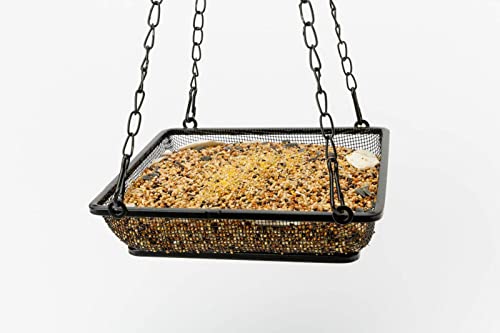 Wosibo Hanging Bird Feeder Tray, Platform Metal Mesh Seed Tray For Bird Feeders, Outdoor Garden Decoration For Wild Backyard Attracting Birds #TOP6