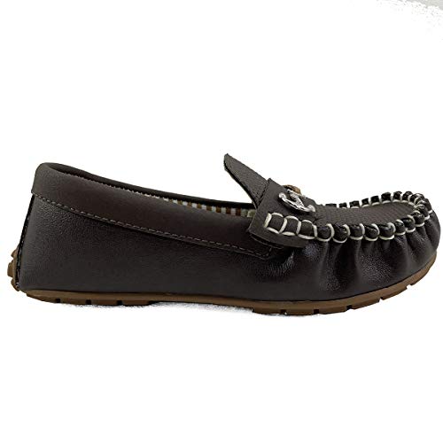 Mocassim Infantil Molekinho Textura Metal Menino - Café - 31