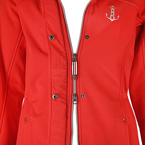 tomBrook Damen Softshell-Mantel Leuchtturm - Softshelljacke Regenjacke in Rot Größe 32/34