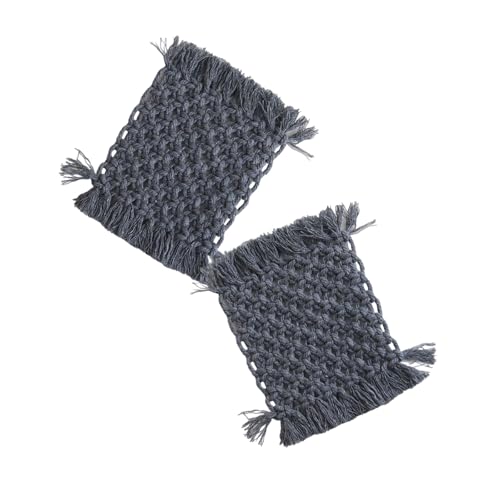 Zenlir Set 2 Presine Fatte A Mano all'Uncinetto Protezioni da Tavolo in Cotone Intrecciato A Mano Tovagliette Resistenti Calore per Uso in Cucina