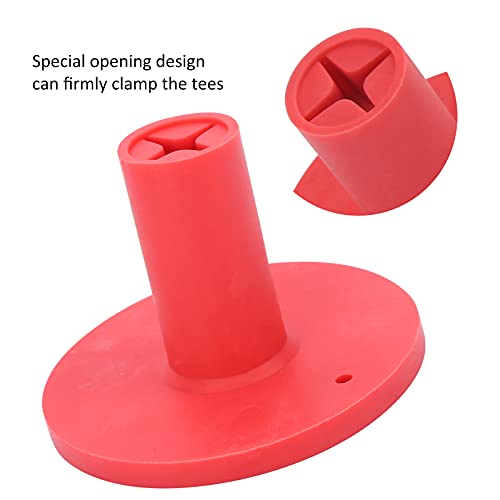 Suporte para T de Driving Range, Suporte para T de Borracha Durável e Resistente para Golfe(vermelho