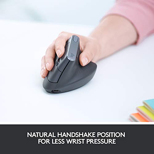 Logitech Ergo K860 Wireless Ergonomic Keyboard With Wrist Rest And Mx Vertical Wireless Mouse #TOP3