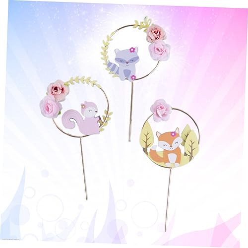 IMIKEYA 3 Peças Capacillos Para Cupcake Esquilo Decoração Guirlanda Decoração Festa Cupcake Decoraçã