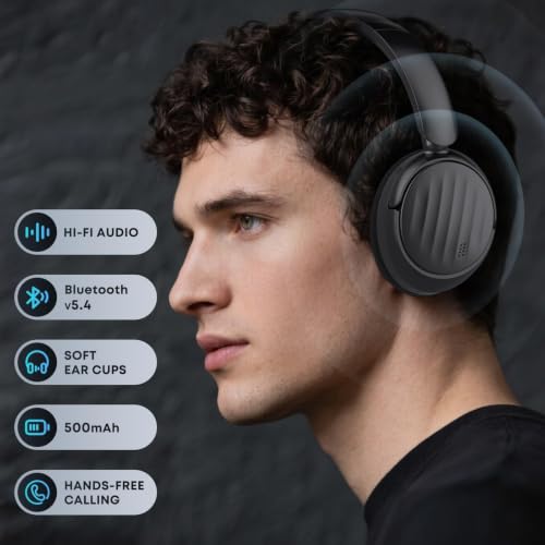 Image of Bluetooth Headphones, Hybrid Active Noise Cancelling Over Ear Headphones