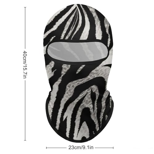 Balaclava con Estampado de Cebra Negro y Blanco para Hombres y Mujeres, Protección Solar, Transpirable, Máscara Integral para la Cabeza para Senderismo, Ciclismo, Correr, Conducción miniatura 2