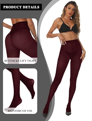 Image of Buauty 80D Black Tights for Women,Opaque Tights Soft, High Waist Soft Nylon Pantyhose