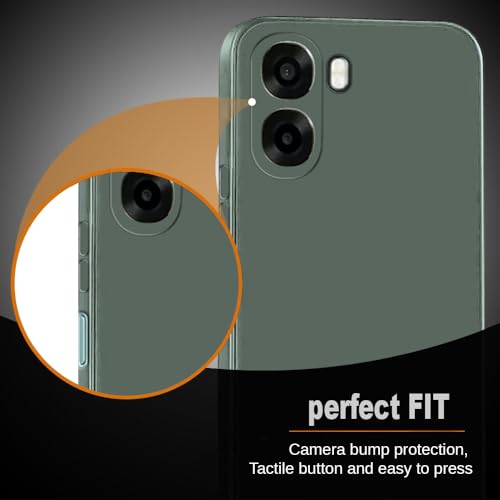 Image of Back Cover for Oppo A6x 5G / A6x 4G / K14x 5G | Full Camera Protection | Premium Liquid Silicon Case | Flexible Bumper Case for Oppo A6x 5G / A6x 4G / K14x 5G (Military Green)