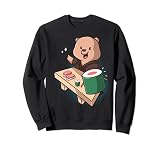 Sushi Grizzly Bear Chef Animales Animales De Dibujos Animados Japonesa Com Sudadera