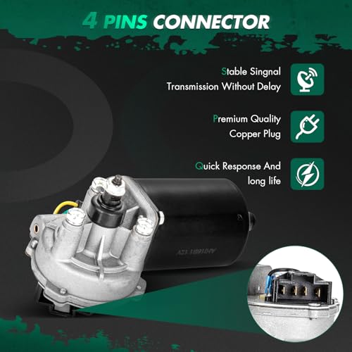 Image of SCITOO Windshield Wiper Motor Compatible for Dodge for Dakota | Direct fit for 1989-1996 For Dodge For Dakota|Replaces OE WPM387|55155043|85-387|AA140387|4 Pins|Fit for Front Wiper Motor