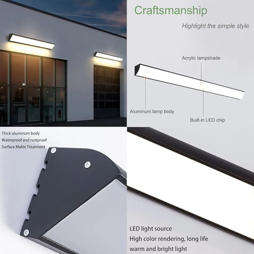Eclairage mural extérieur dimmable avec télécommande pour grand jardin