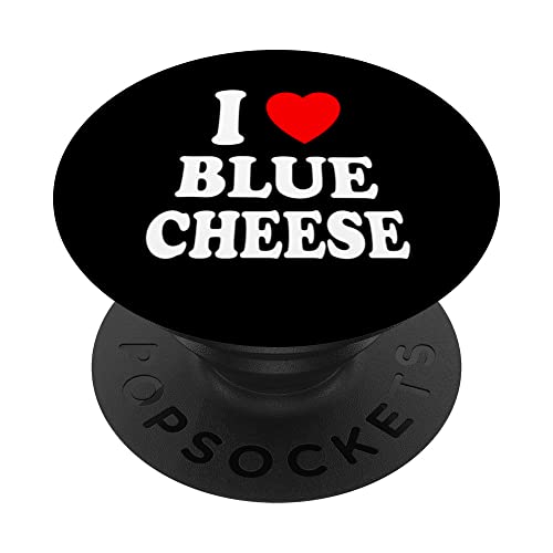 I Heart (Love) Queso azul PopSockets PopGrip Intercambiable