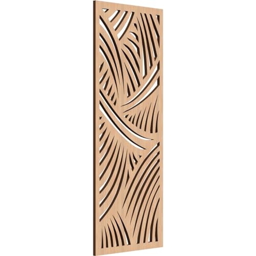 Image of 13 3 /8 inchW x 34 3 /8 inchH x 3 /8 inchT Chester Decorative Fretwork Wood Wall Panels, Hickory