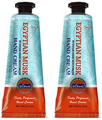 (2 PACK) Difeel Hand Cream 1.4oz (BABY POWDER) for Dry Hand Aging Hand, Moisturizing