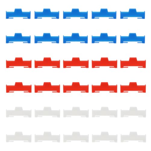 ZZHXSM 30PCS 12x30mm 3 Colours Servo Extension Cable Side Opening Snap Servo Cable Plastic Side Opening Snap for RC Models