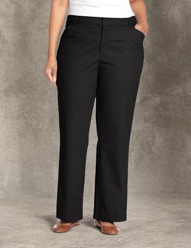 Dickies Women's Plus-Size Relaxed Straight Stretch Twill Pant3