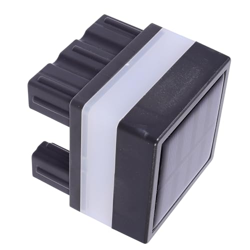 Veemoon Solar Powered Outdoor Pillar Light with Dual White and Warm White LEDs, Waterproof Solar Energy Fence Lighting Tool for Garden Patio Yard Post Lighting