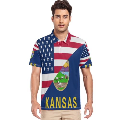 Polo USA et Kansas séchage rapide t-shirt sport homme S