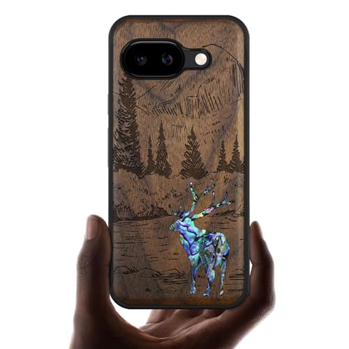 Carveit MagSafe (�}�O�Z�[�t) �Ή� Google Pixel 9a �P�[�X �ؐ�, ��ŃC�����C/�ۛ� �Y��ȊL����+�u���b�N�\�t�gTPU �����V�F��, �ϏՌ� �s�N�Z�� 9a �P�[�X ���[�U�[�A�[�g���� (�E�H�[���i�b�g-���Ɛ�)