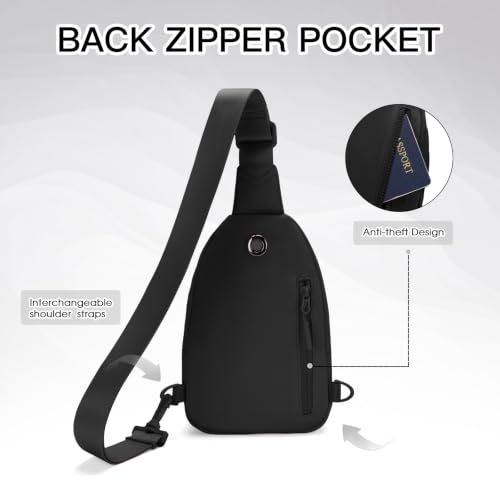 Viverte Small Initial Sling Bag Cross Body Bag Fanny Pack for Girls Teen Girl Gifts Trendy Stuff Personalized Gifts for Tween Teenager Girls Cute Cool Stuff for Girls (Black-S) by Viverte - Used condition - Image 6
