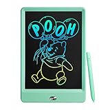 TEKFUN Toddler Travel Games Doodle Board, 8.5inch LCD Writing Tablet Colorful Drawing Pad, Kids Doodle Pad Homeschool Gifts Toys for 3 4 5 6 7 Year Old Girls Boys (Green)
