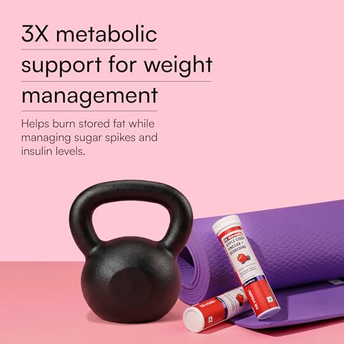 Image of hk vitals 3x Metabolic Apple Cider Vinegar 750mg + Berberine 250mg, Mixed Berry, 30 Effervescent Tablets (15 Tablets each) | Combo Pack