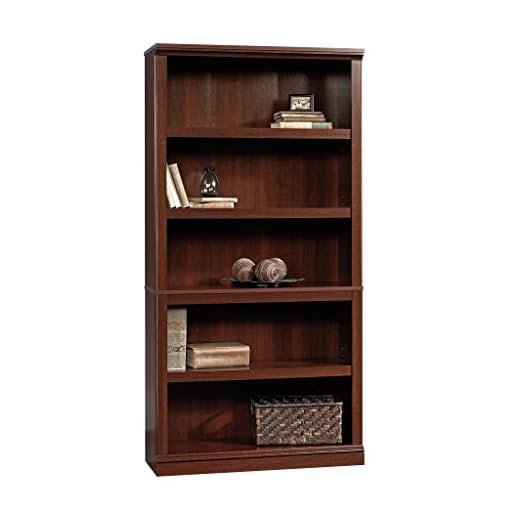 Sauder Miscellaneous Storage 5-Shelf Bookcase/ Book shelf, Select Cherry finish