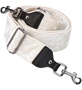 Crazy Horse Leather Wide Should Bag Strap, Adjustable Jacquard Embroidery