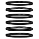 Giantree 6 Stück Haarband Herren, Nicht Rutschend Elastische Haarband Elastische Silikon Haarbänder Sport Rutschfeste Haarbänder Dünn Stirnbänder Für Fußball Yoga Laufen (Schwarz)