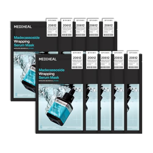 Image of MEDIHEAL Wrapping Serum Mask [Madecassoside] Blemish Repair - Intensive Calming & Repair Care with 98% Pure Madecassoside & CICA Complex - Helps Calm Skin's Blemish Spots (10 Sheets)