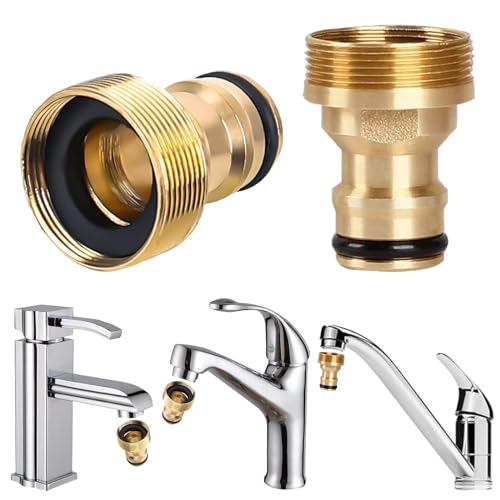 Generisch Conector Universal de Grifo Mezclador para Jardín - Adaptador de Manguera con Arandela de Sellado