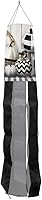 Vista 1 de Calabazas blancas y negras de otoño Windsock Wind Twister 40" x 6" Briarwood Lane