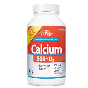 21st Century Calcium 500 mg Plus D3...