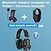 Bluetooth 5.4 Adapter with Mic for Walker's Shooting Earmuffs, Rechargeable Wireless Receiver, Hands-Free Call, 50H Battery Life (Black)