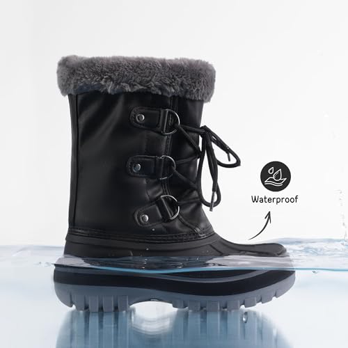 DREAM PAIRS Boys & Girls Faux Fur-Lined Winter Snow Boots for Little/Big Kids2